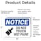 Signmission Do Not Touch Wet Paint Sign With Symbol, 5 in W x Rectangle, Vinyl Decal OS-2PACK-NS-D-35-L-11390 - alternate 4